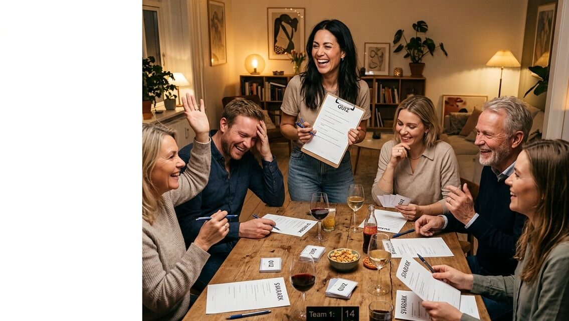 Sjove quizspørgsmål til voksne med svar – klar til quizaften